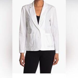 EUC Eileen Fisher White Notch Collar Jacket Sz M